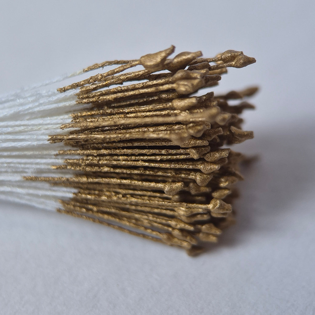 Premium Japanese Silk Floristry Stamens – Rose Golden Pep (Antique Gold, 2mm)