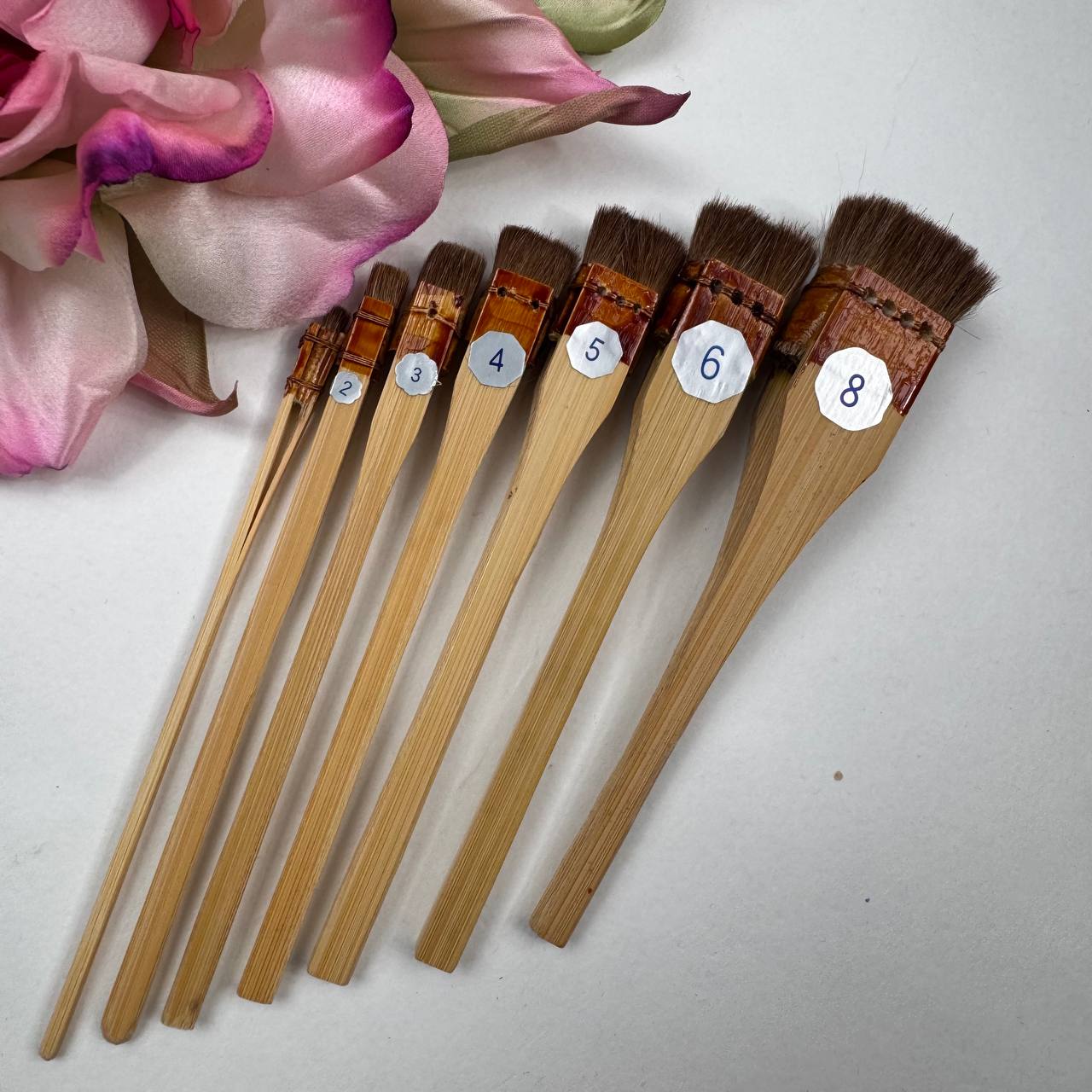 Professional Japanese Silk Painting Brush Set (7 Brushes)