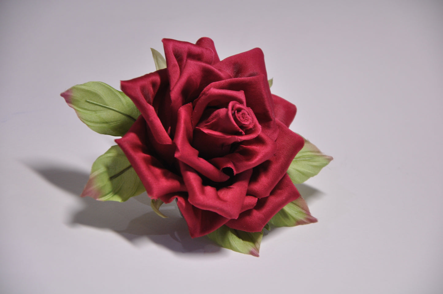 Handcrafted Silk Rose Brooch | Luxury Floral Accessory