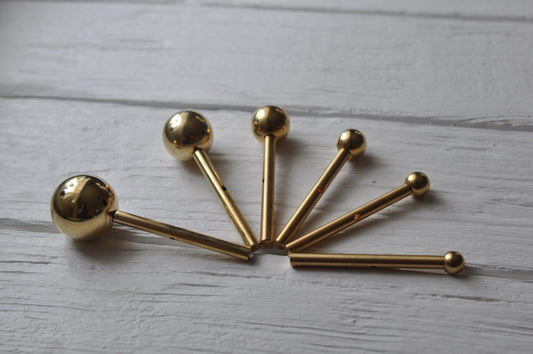 Brass Ball Tip Tool 4.5cm – Fabric Flower Making Soldering Iron Tip (6mm Shaft)