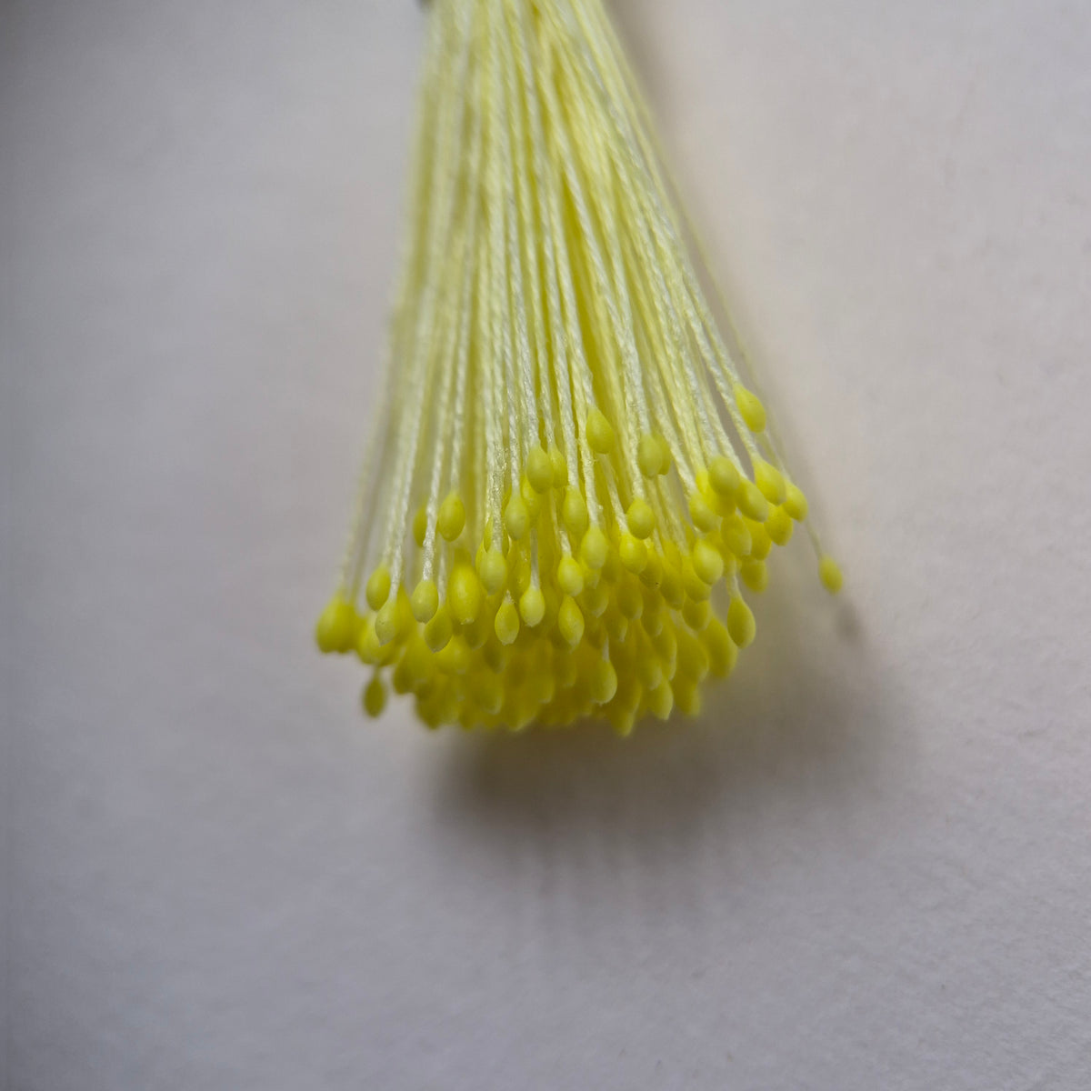 Japanese Miniature Stamens – Size S (Bright Yellow on Soft Yellow Thread)