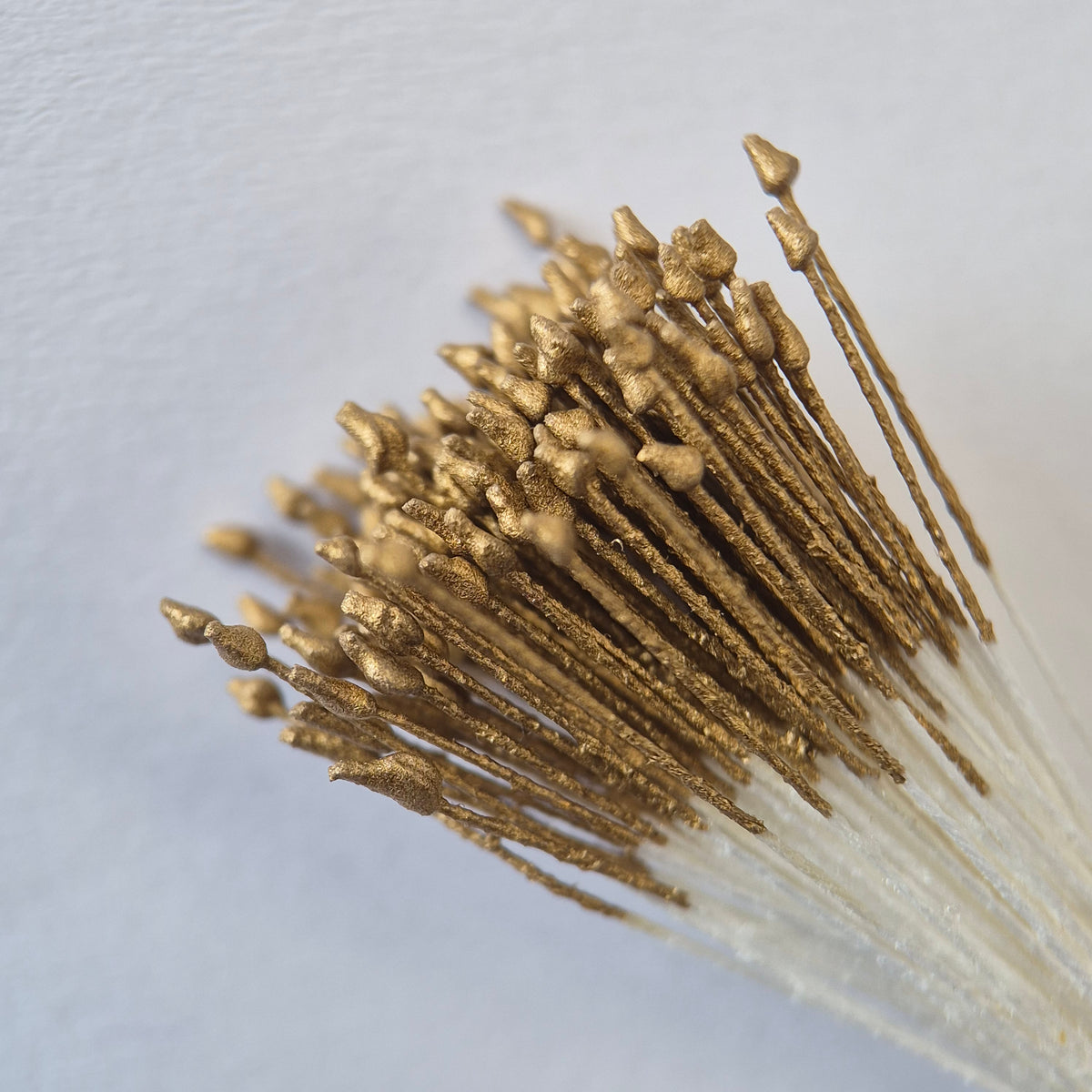 Premium Japanese Silk Floristry Stamens –  Rose Golden Pep (Antique Gold, 2mm)