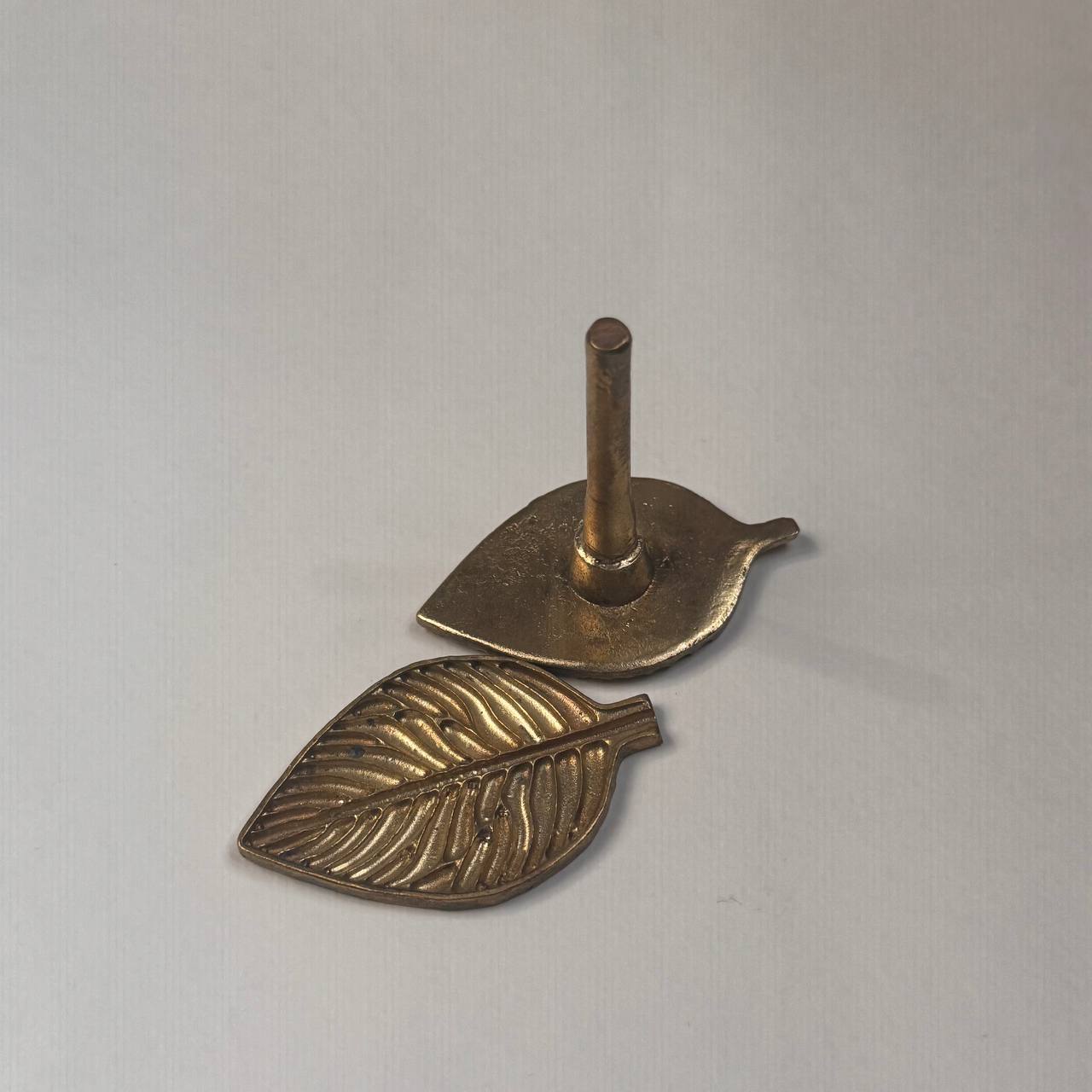 Professional Brass Leaf Mold 6.5 cm – Two-Part Soldering Iron Pressing System