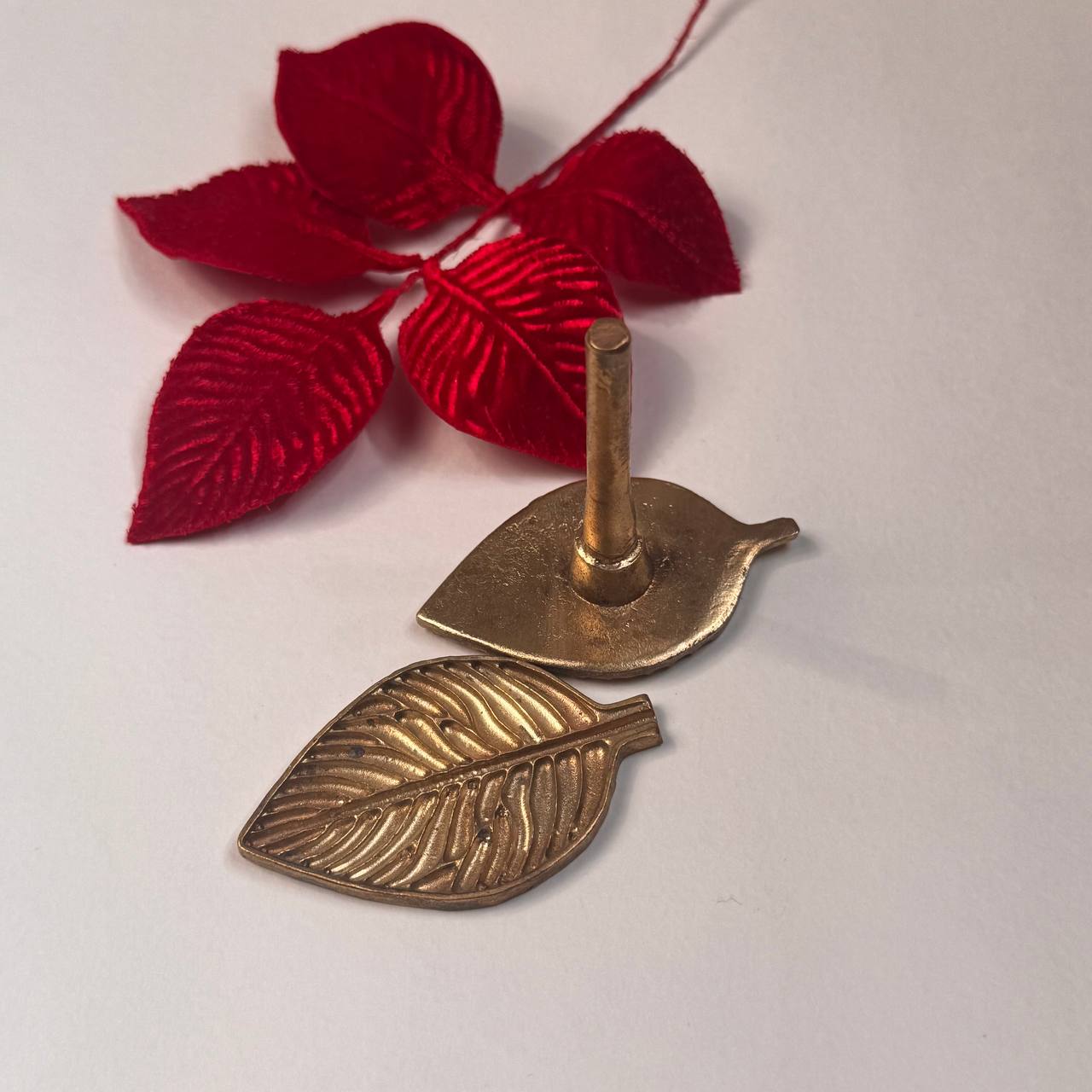 Professional Brass Leaf Mold 6.5 cm – Two-Part Soldering Iron Pressing System