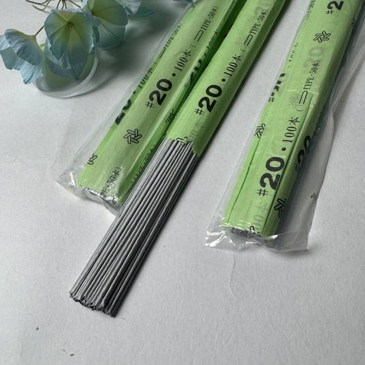 №20 Japanese floral wire in white paper 100 pcs/pack