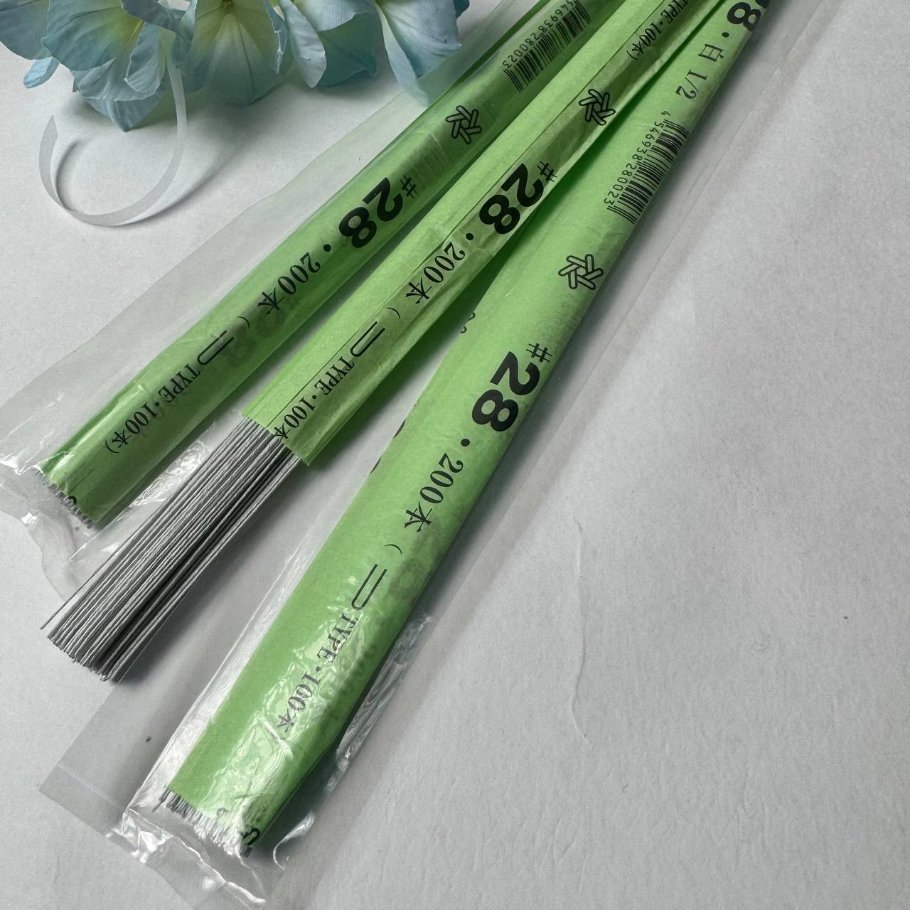 №28 Japanese floral wire in white paper 200 pcs/pack