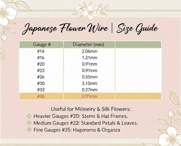 №35 Japanese floral wire in white paper 200 pcs/pack