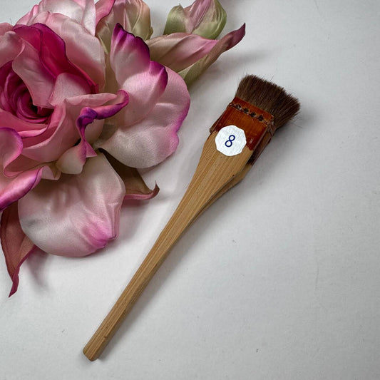 Japanese Cubic Brush No. 8 (24mm) – Professional Deer Hair Brush for Silk Painting & Batik
