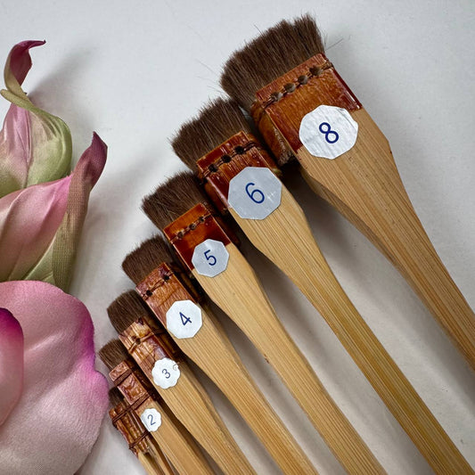 Professional Japanese Silk Painting Brush Set (7 Brushes)
