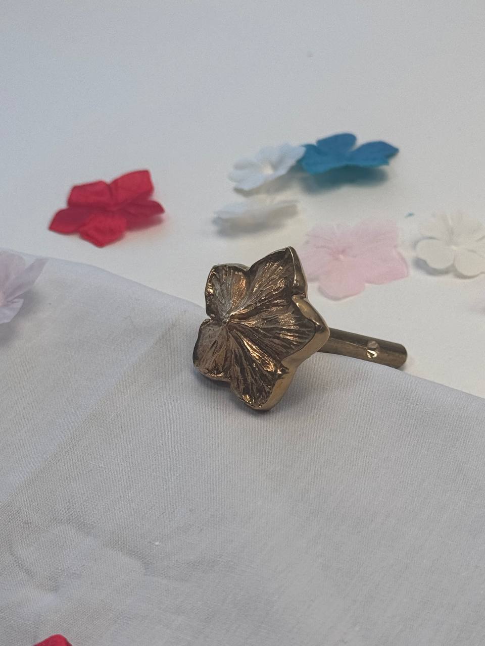Brass 5-Petal Flower Press | Floral Iron Tip for Soldering Iron