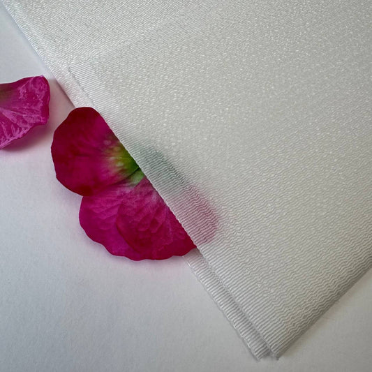 Hard Chirimen Japanese Crepe Fabric for Flower Making — Fluorescent White, 70cm x 50cm
