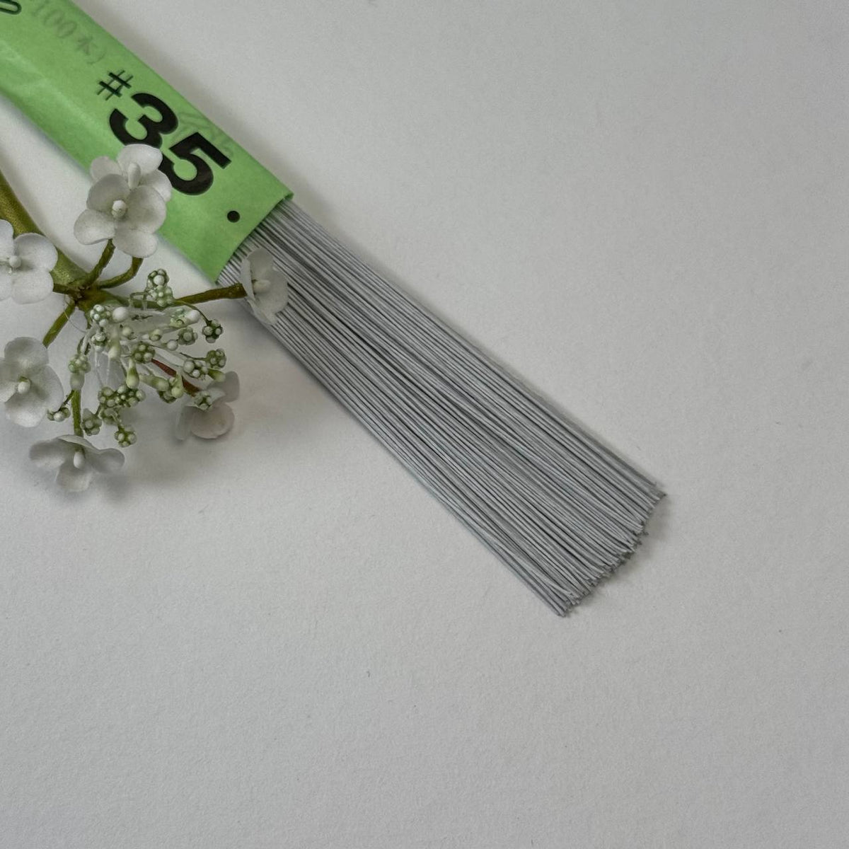 Japanese floral wire in white paper (36 cm)